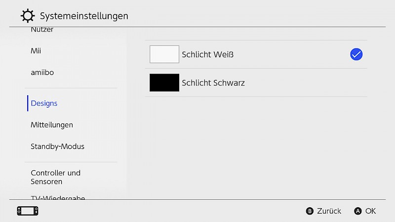 Das helle Design der Switch ist weiß