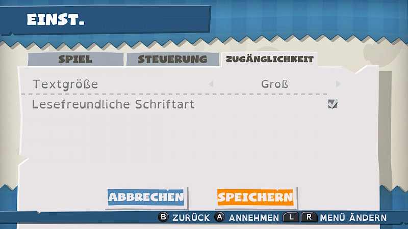 Ein Foto aus den Einstellungen. Unter dem Punkt Zugänglichkeit steht: Textgröße Groß und Lesefreundliche Schriftart aktiviert.