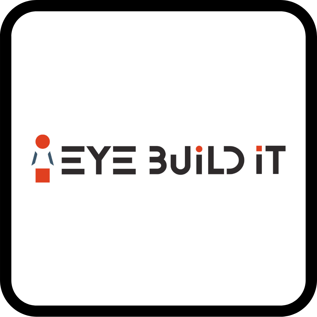 Das Logo von Eye Built ist. Es ist ein schwarzer Schriftzug.