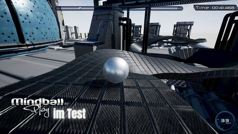 Eine Murmel rollt eine Bahn runter. Text: Mindball Play im Test.