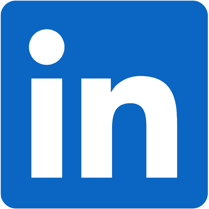 Das LinkedIn Icon. Ein i und ein n in weiß auf hellblauem Hintergrund